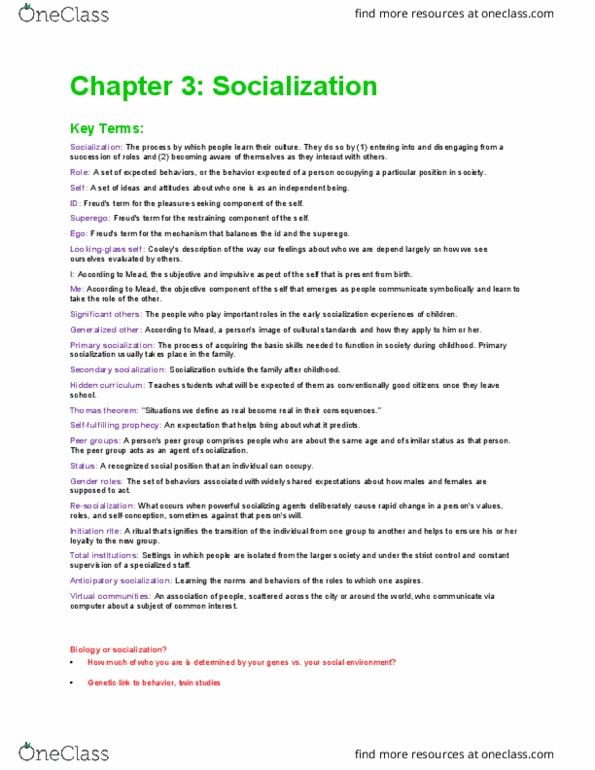 SOC100H5 Chapter 3: SOC100 TEXT+LECTURE NOTES- CHAPTER 3 thumbnail