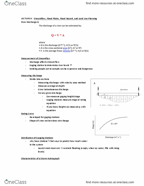 PLAN341 Lecture Notes - Lecture 9: Hydrograph, Snowmelt, Percentile thumbnail