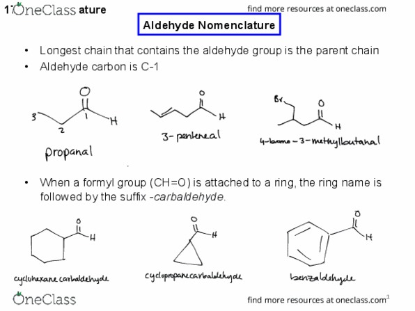 CHEM-2221 Lecture Notes - Lecture 17: Cyanohydrin, Hydrogen Cyanide, Geminal thumbnail