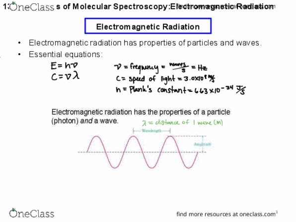 CHEM-2221 Lecture Notes - Lecture 13: Chemical Shift, Electromagnetic Radiation, Coupling Constant thumbnail