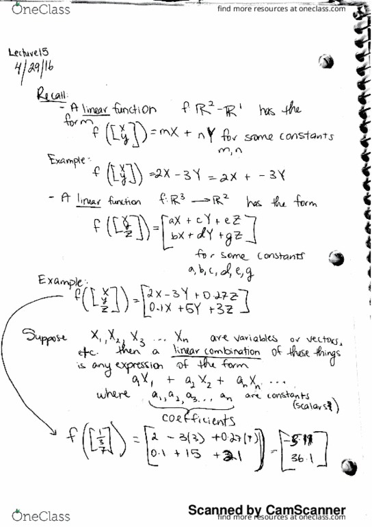 LIFESCI 30B Lecture Notes - Lecture 15: Linear Combination thumbnail