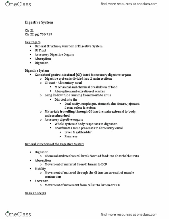 BIOL 2P97 Lecture Notes - Lecture 3: Gastrointestinal Tract, Jejunum, Ileum thumbnail