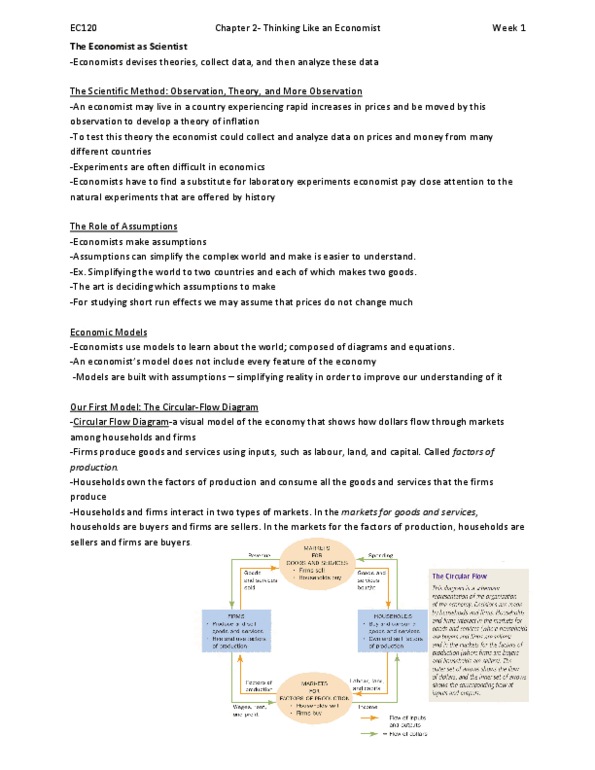 EC120 Chapter Notes - Chapter 2: Political Philosophy, John Maynard Keynes, Opportunity Cost thumbnail