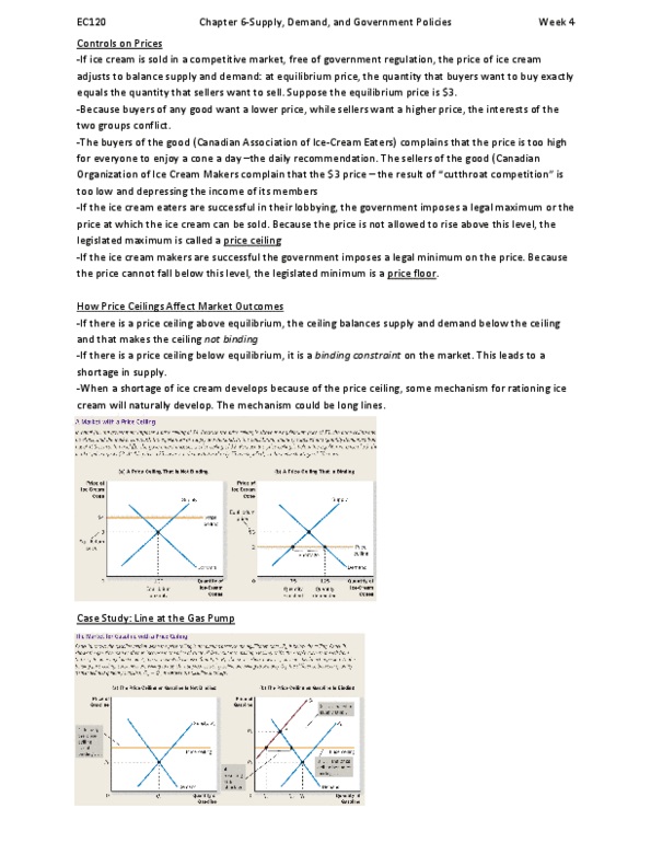 EC120 Chapter Notes - Chapter 6: Demand Curve, Minimum Wage Law, Price Ceiling thumbnail