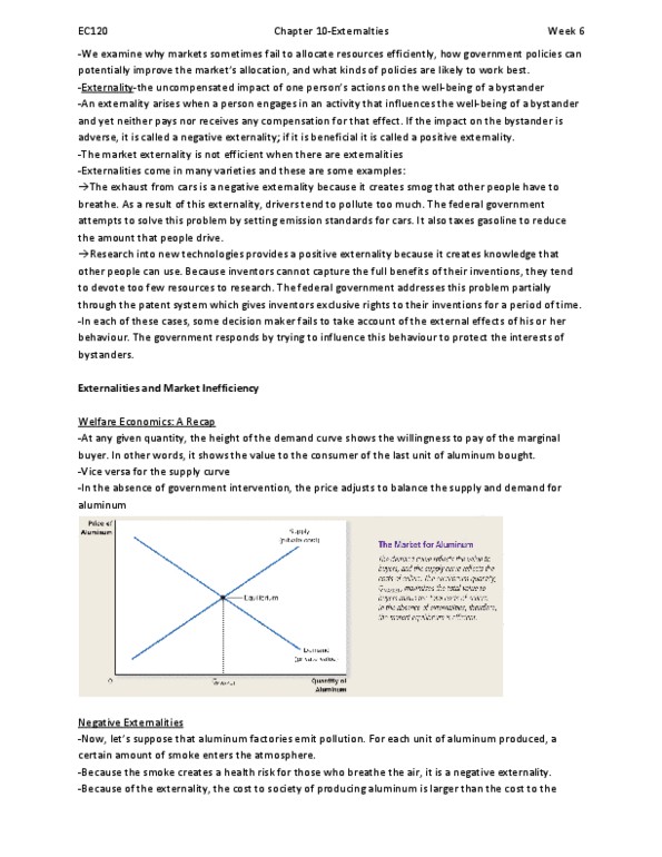EC120 Chapter Notes - Chapter 10: Golden Rule, Environment And Climate Change Canada, Coase Theorem thumbnail