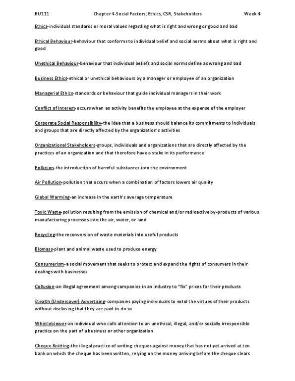 BU111 Lecture Notes - Lecture 4: Cheque, Triple Bottom Line thumbnail