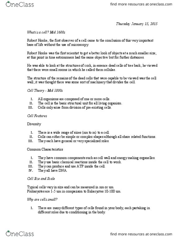 BIO 1140 Lecture Notes - Lecture 7: Cell Membrane, Vacuole, Phospholipid thumbnail