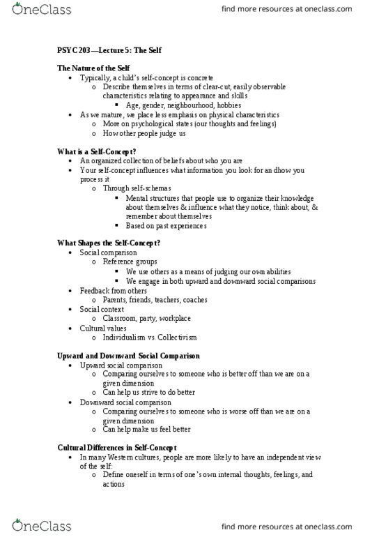 PSYC 203 Lecture Notes - Lecture 5: Basking In Reflected Glory, Dispositional Attribution, Cognitive Miser thumbnail