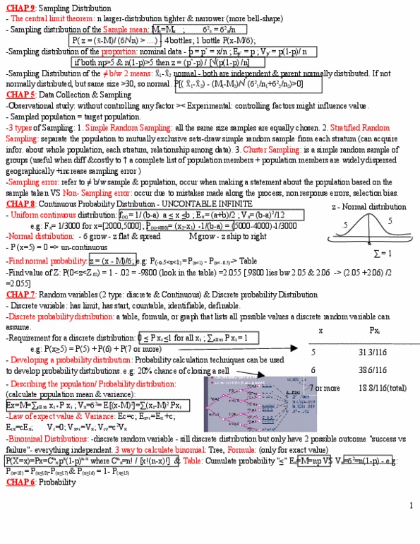 ADMS 2320 Chapter Notes - Chapter 1-9: Bar Chart, Descriptive Statistics, Line Chart thumbnail