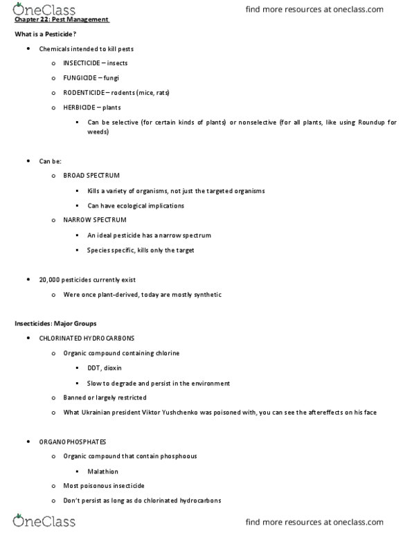 ENV 101 Lecture Notes - Lecture 22: Endrin, Persistent Organic Pollutant, Phenylalanine thumbnail