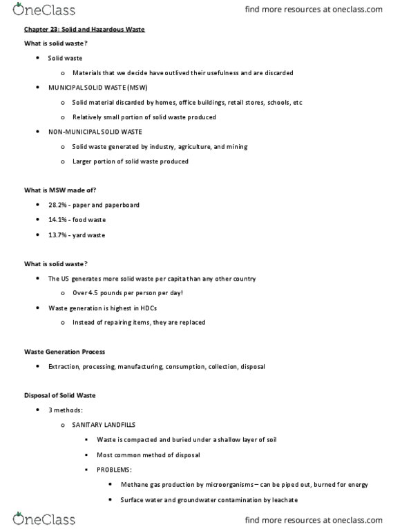 ENV 101 Lecture Notes - Lecture 23: Aspirin, Fly Ash, Endocrine Disruptor thumbnail