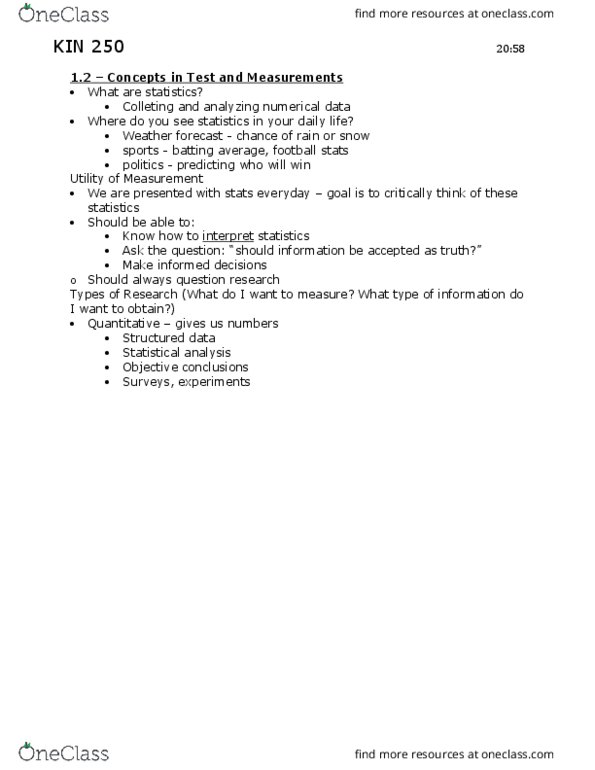 KIN 250 Lecture 1: KIN 250 Notes lectures 1.2-2.2 thumbnail