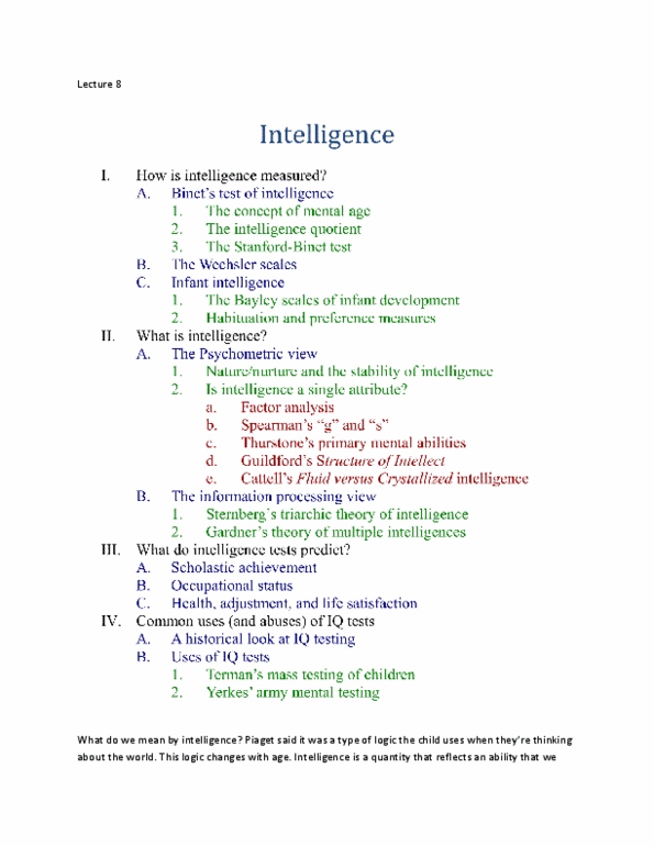 PSY220H1 Lecture Notes - Lecture 8: Fluid And Crystallized Intelligence, Intellectual Giftedness, Transhumanism thumbnail