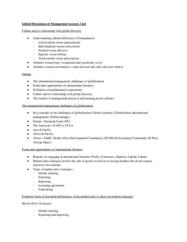 GMS 200 Lecture Notes - Lecture 3: Organizational Learning, Culture Shock, Sustainable Development thumbnail