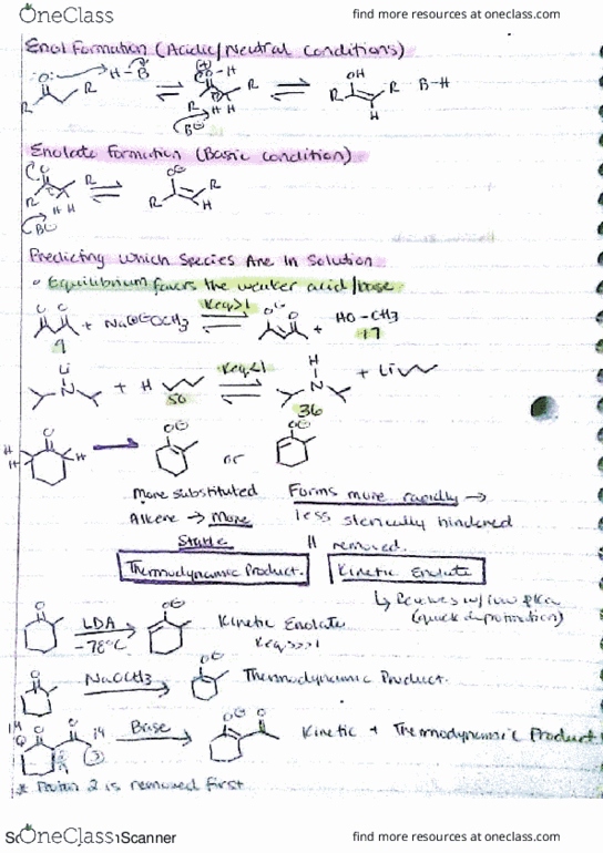 CHEM 215 Lecture Notes - Lecture 13: Enol thumbnail