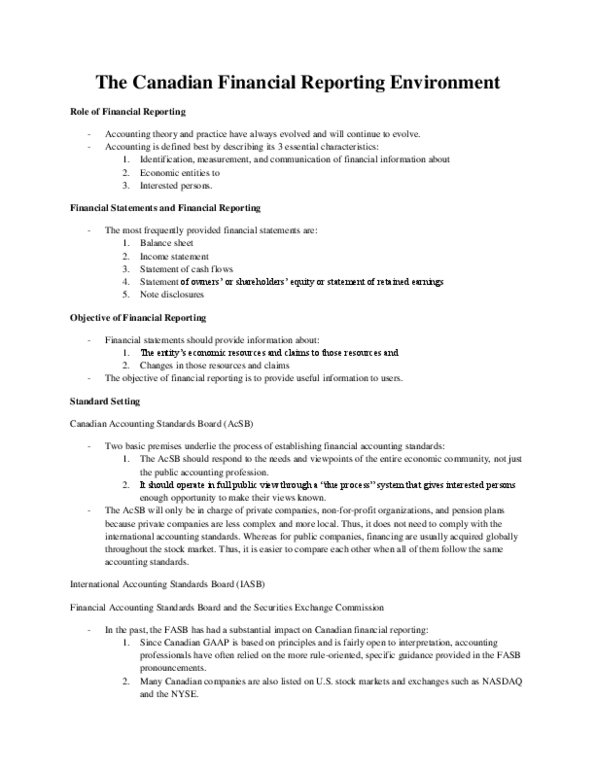 Management and Organizational Studies 3360A/B Chapter Notes - Chapter 1: Balanced Scorecard, International Accounting Standards Board, Financial Accounting Standards Board thumbnail