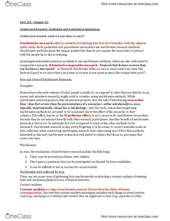 SOCI 211 Chapter Notes - Chapter 11: Reproducibility, Academic Journal, Content Analysis thumbnail