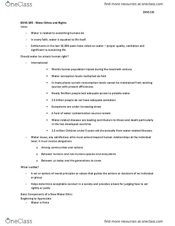 ENVS195 Lecture Notes - Lecture 6: United Nations Human Rights Council, North American Free Trade Agreement, Westphalian Sovereignty thumbnail