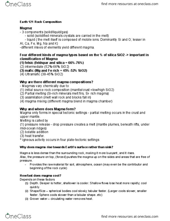 EARTH121 Lecture Notes - Lecture 2: Foraminifera, Sedimentary Structures, Diatom thumbnail