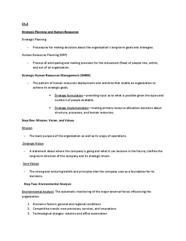 HRM 2600 Lecture Notes - Markov Chain, Balanced Scorecard, Brand Management thumbnail