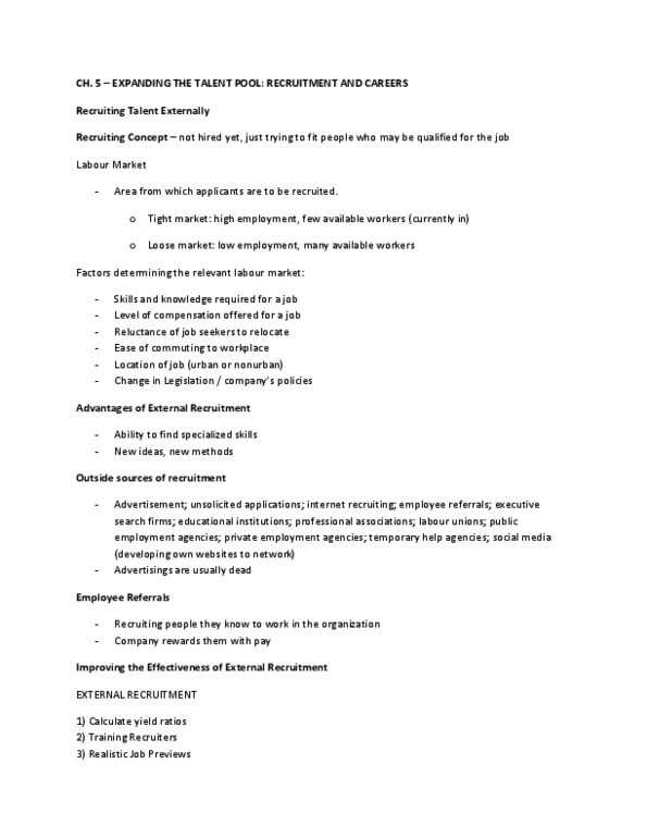 HRM 2600 Lecture Notes - Job Sharing, Fasttrack, Career Development thumbnail
