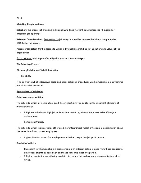 HRM 2600 Lecture Notes - Independence I Culture, Extraversion And Introversion, Conscientiousness thumbnail