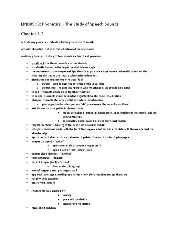 LINB09H3 Chapter Notes -Diphthong, Joule, Laminal Consonant thumbnail