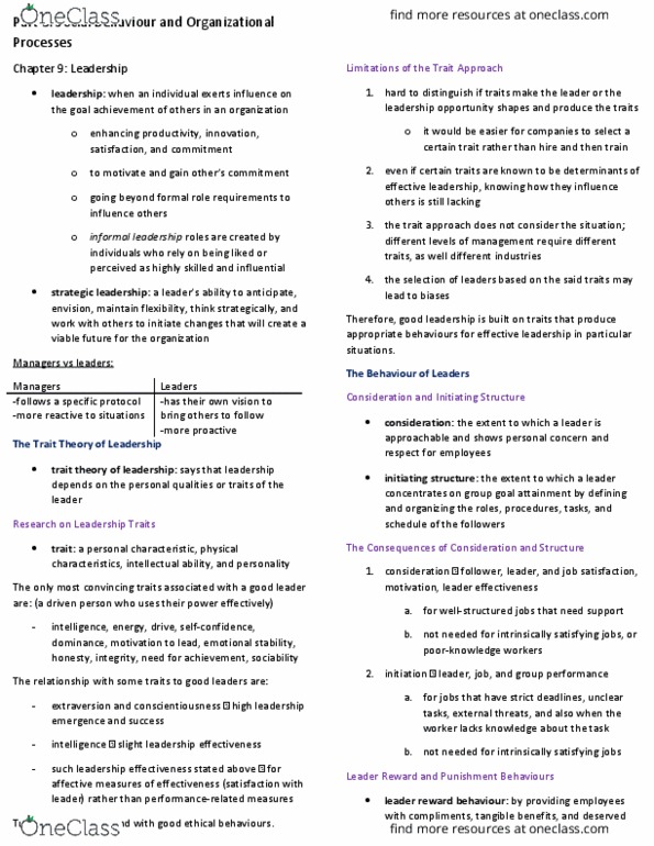 COMMERCE 1BA3 Chapter Notes - Chapter 9: Unbridled, Collectivism, Ob River thumbnail