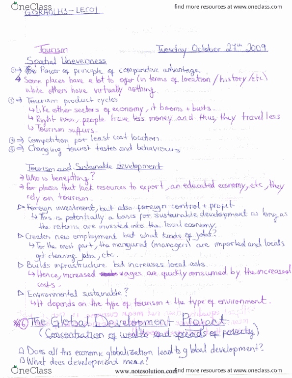 GGRA02H3 Lecture 6: Lecture #6-Tourism and Sustainable Development thumbnail