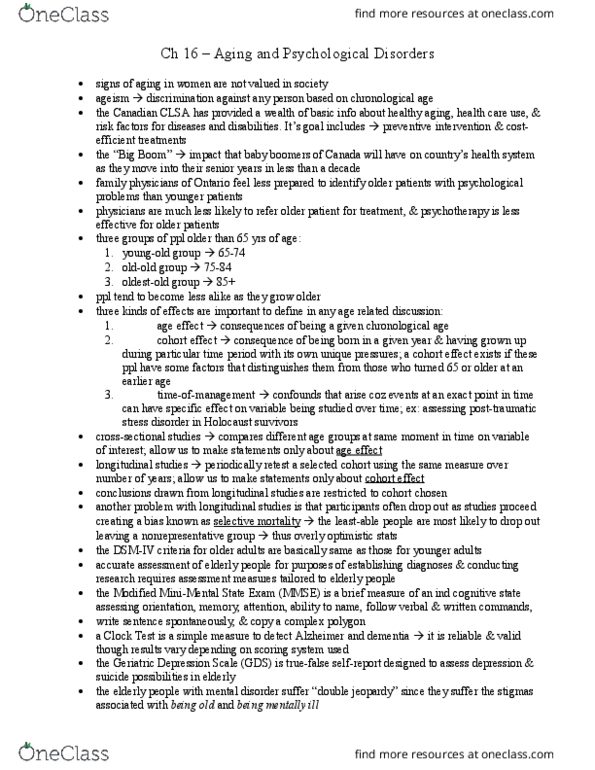 PSYB32H3 Chapter Notes - Chapter 16: Urinary Tract Infection, Immunosuppression, Encephalitis thumbnail