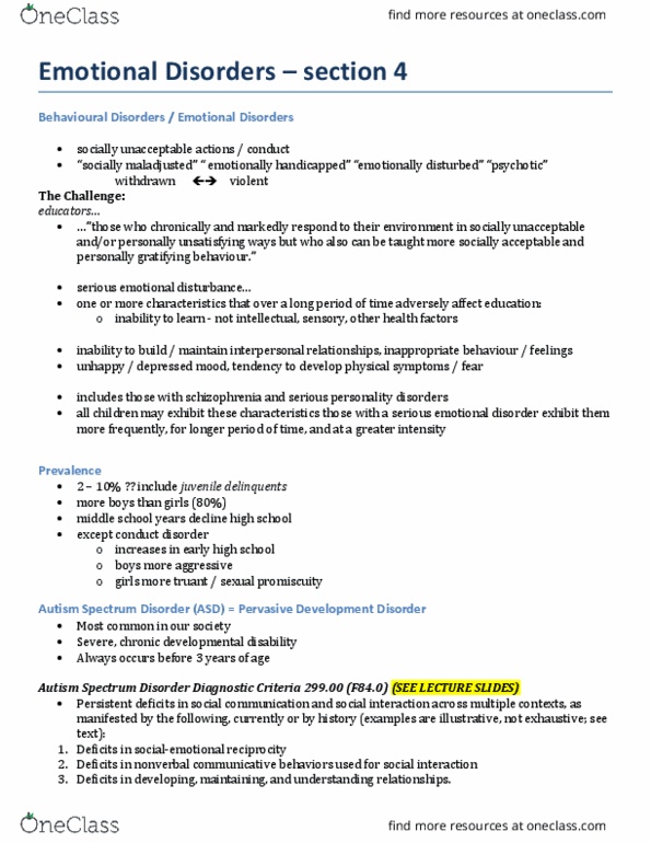 KINESIOL 3B03 Lecture 5: Emotional Disorders – section 4 thumbnail