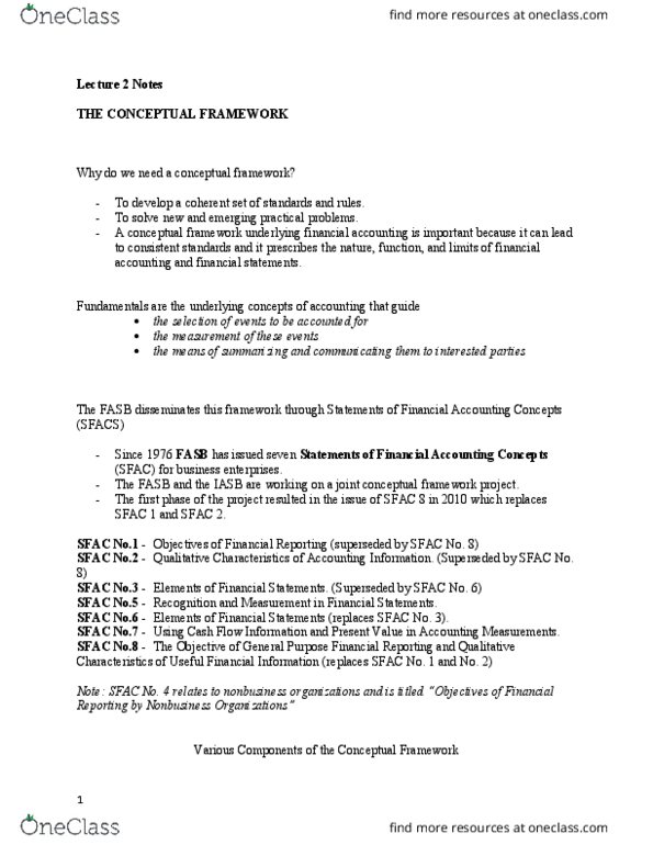 BMGT 310 Lecture Notes - Lecture 2: Finished Good, Authorised Capital, Asset thumbnail