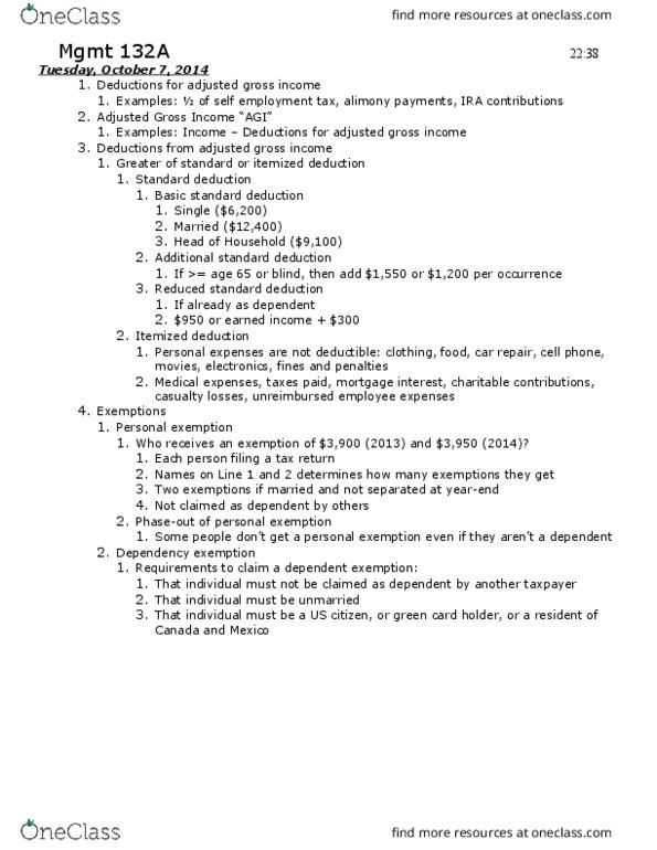 MGMT 132A Lecture Notes - Lecture 2: Income Property, Alternative Minimum Tax, Foreign Tax Credit thumbnail