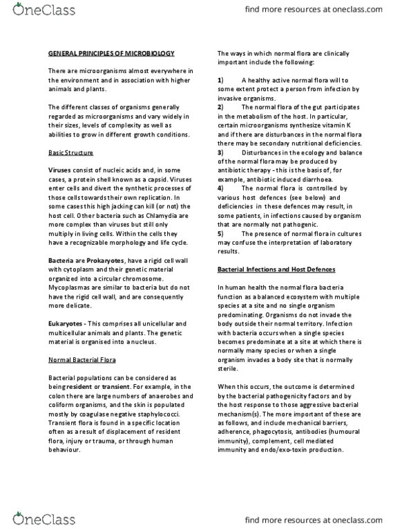 HSS 1100 Lecture 1: Lecture 1 - General Principles & Pathogenesis of Infectious Diseases thumbnail