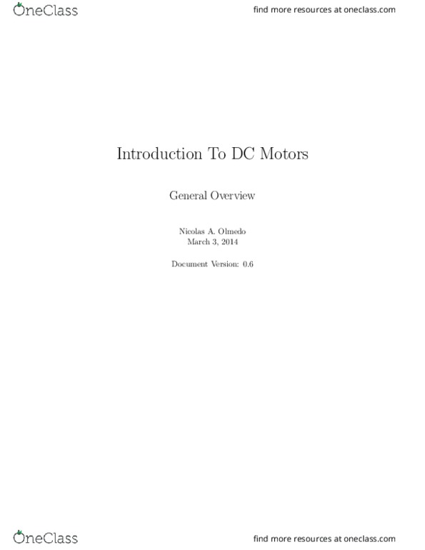 MEC E260 Lecture Notes - Lecture 6: Brushed Dc Electric Motor, Servomotor, Circuit Diagram thumbnail