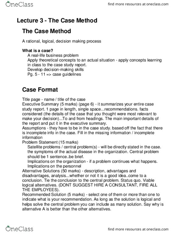 ADM 1100 Lecture Notes - Lecture 3: Dont, Status Quo thumbnail