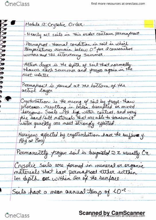 SLSC 232 Lecture Notes - Lecture 12: Gelisol thumbnail