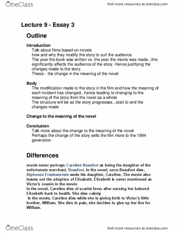 ENG 1100 Lecture 9: Lecture 9 - Essay 3 thumbnail