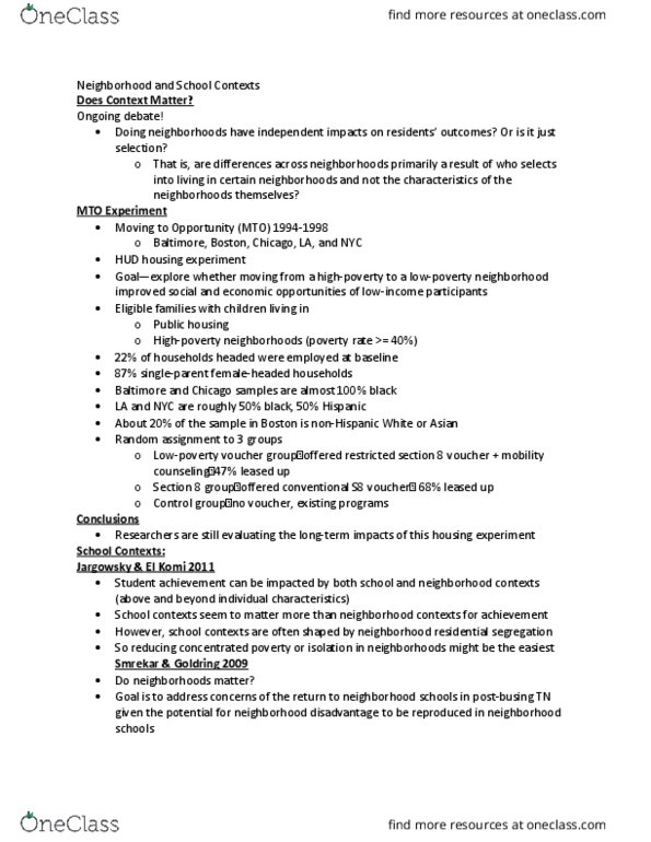 GOVT 2225 Lecture Notes - Lecture 26: Concentrated Poverty thumbnail