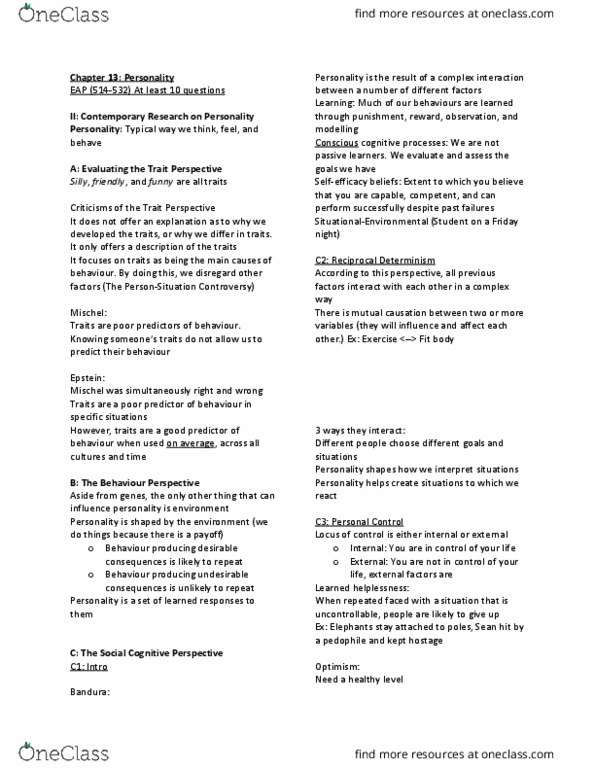 PSY 1102 Lecture Notes - Lecture 8: Biopsychosocial Model, Inter-Active Terminology For Europe, Syphilis thumbnail