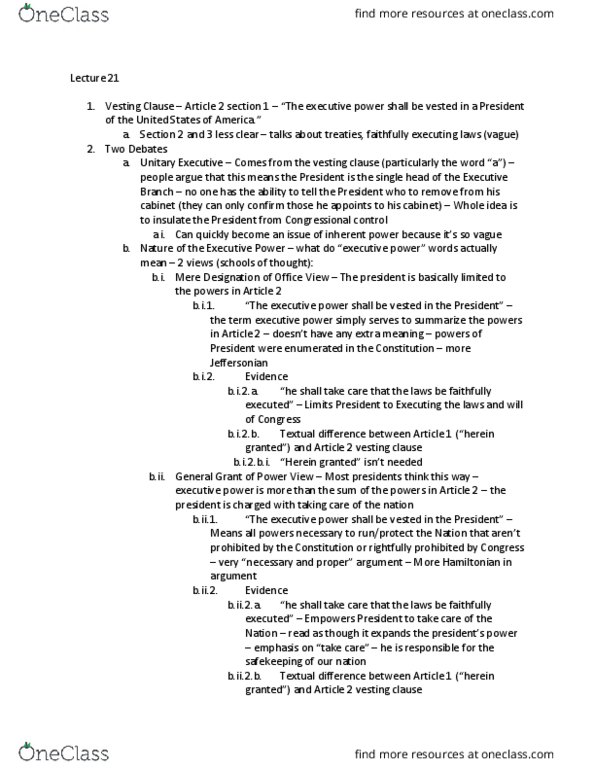 Political Science Pol Sci 3403 Lecture Notes - Lecture 21: Enumerated Powers thumbnail