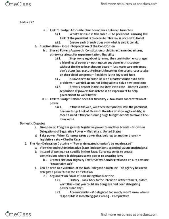 Political Science Pol Sci 3403 Lecture Notes - Lecture 27: National Highway Traffic Safety Administration thumbnail