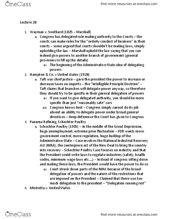 Political Science Pol Sci 3403 Lecture Notes - Lecture 28: Sentencing Reform Act, National Industrial Recovery Act thumbnail