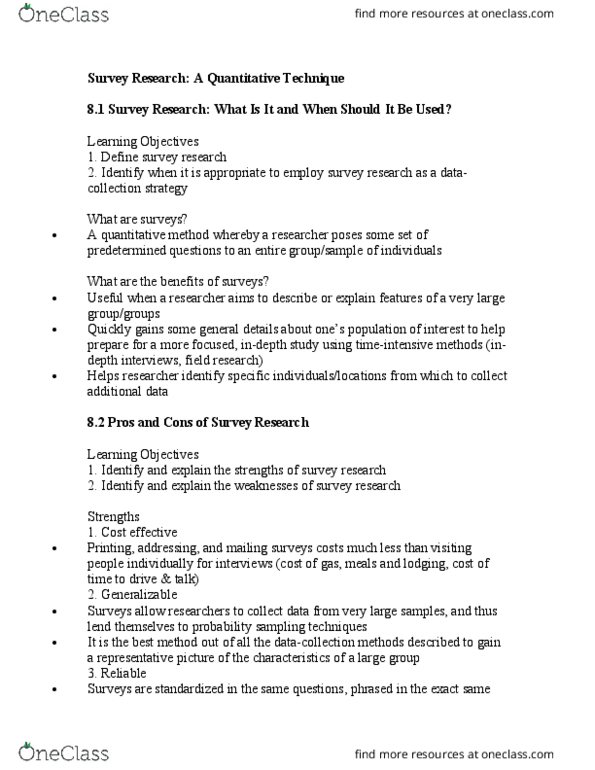 SOCI 211 Chapter Notes - Chapter 8: Central Tendency, Multivariate Analysis, Longitudinal Study thumbnail