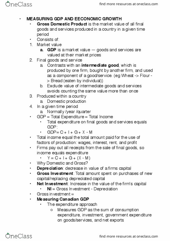ECON102 Lecture Notes - Lecture 2: Intermediate Good, Xm Satellite Radio, Income Approach thumbnail