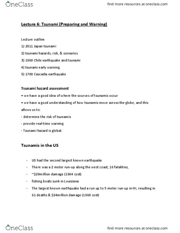 EARTH 108 Lecture Notes - Lecture 6: 1700 Cascadia Earthquake, 2004 Indian Ocean Earthquake And Tsunami thumbnail