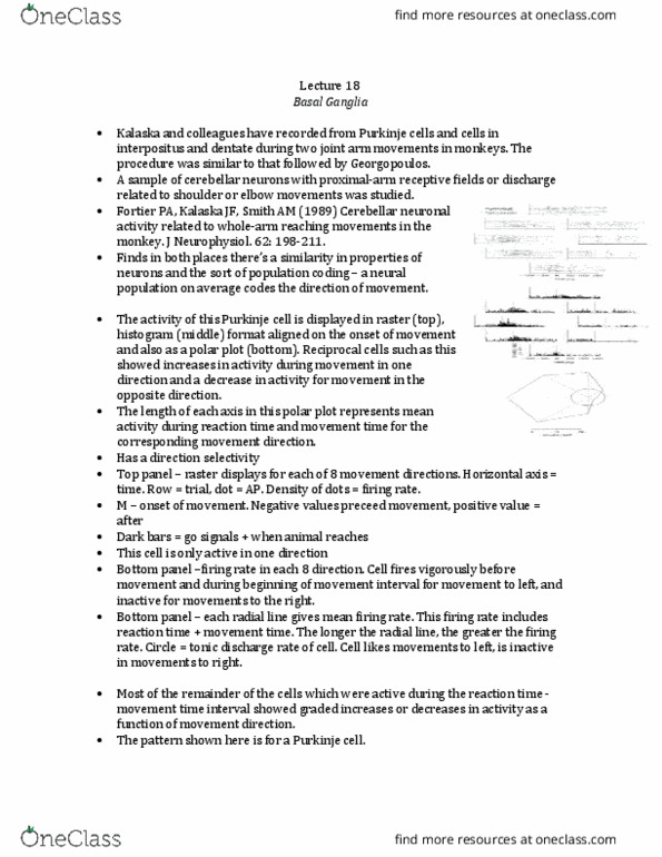 PSYC 427 Lecture Notes - Lecture 18: Basal Ganglia, Thalamus, Midbrain thumbnail