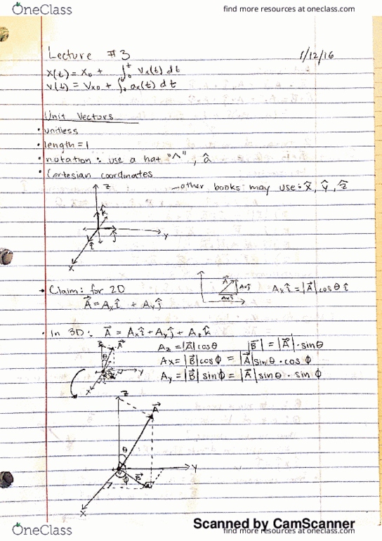 PHYSICS 1A Lecture Notes - Lecture 3: Anticommutativity thumbnail