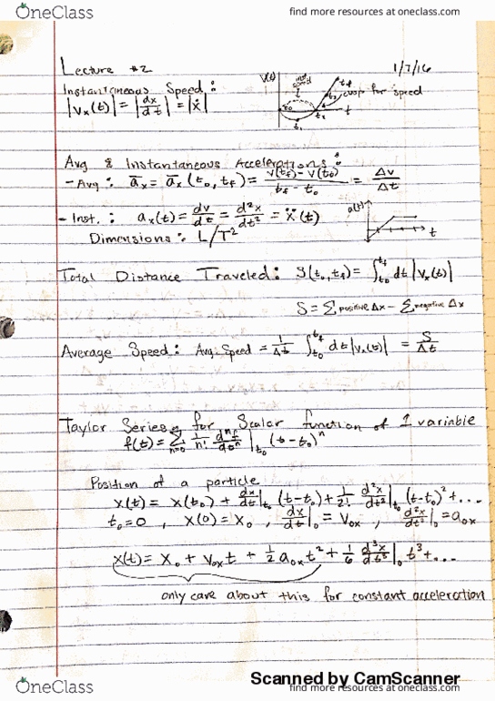 PHYSICS 1A Lecture Notes - Lecture 2: Taylor Series thumbnail