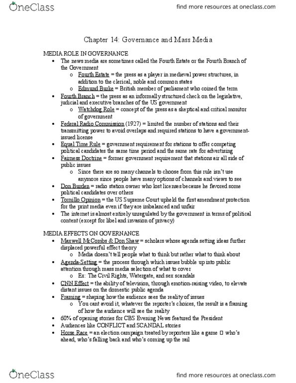 COM 101 Lecture Notes - Lecture 12: Federal Radio Commission, Swiftboating thumbnail